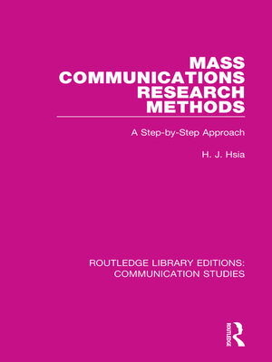 cover image of Mass Communications Research Methods